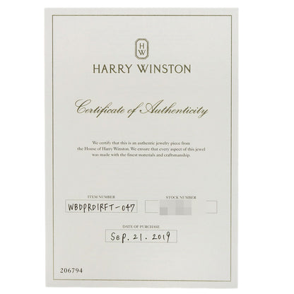 HARRY WINSTON Trist One Row Band Ring Diamond Ring Platinum PT950 Ladies [Used]