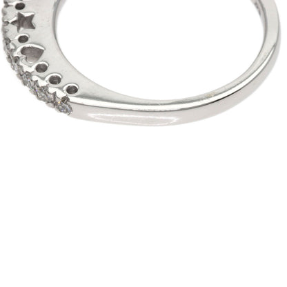 Ponte Vecchio Half Eternity Diamond Ring K18 White Gold Ladies [Used]