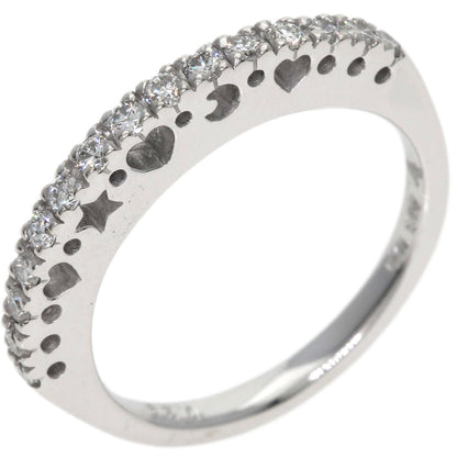 Ponte Vecchio Half Eternity Diamond Ring K18 White Gold Ladies [Used]