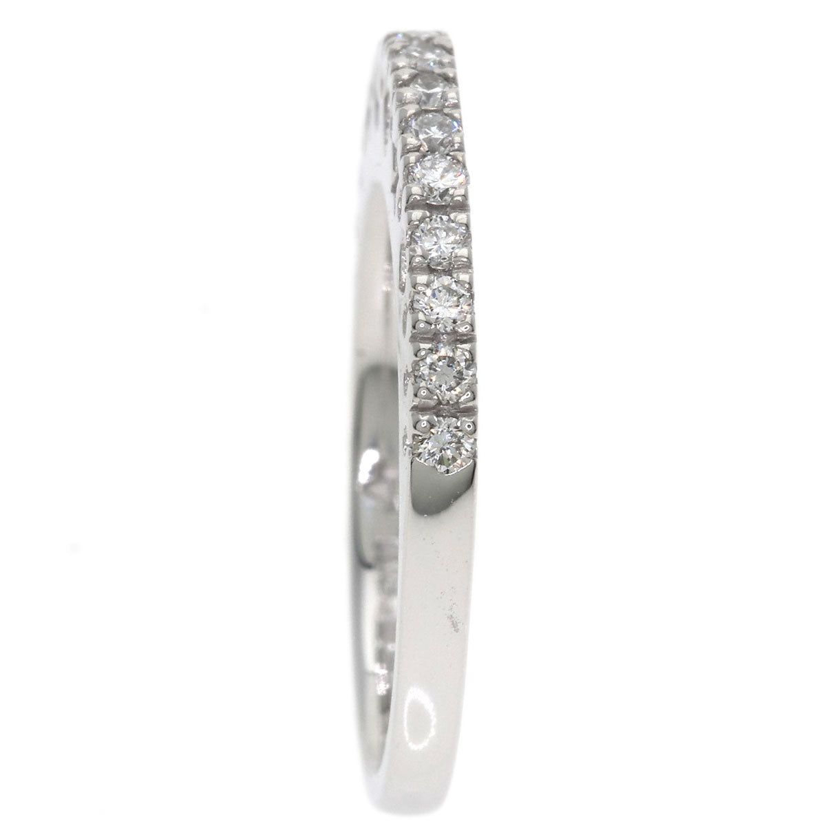 Ponte Vecchio Half Eternity Diamond Ring K18 White Gold Ladies [Used]