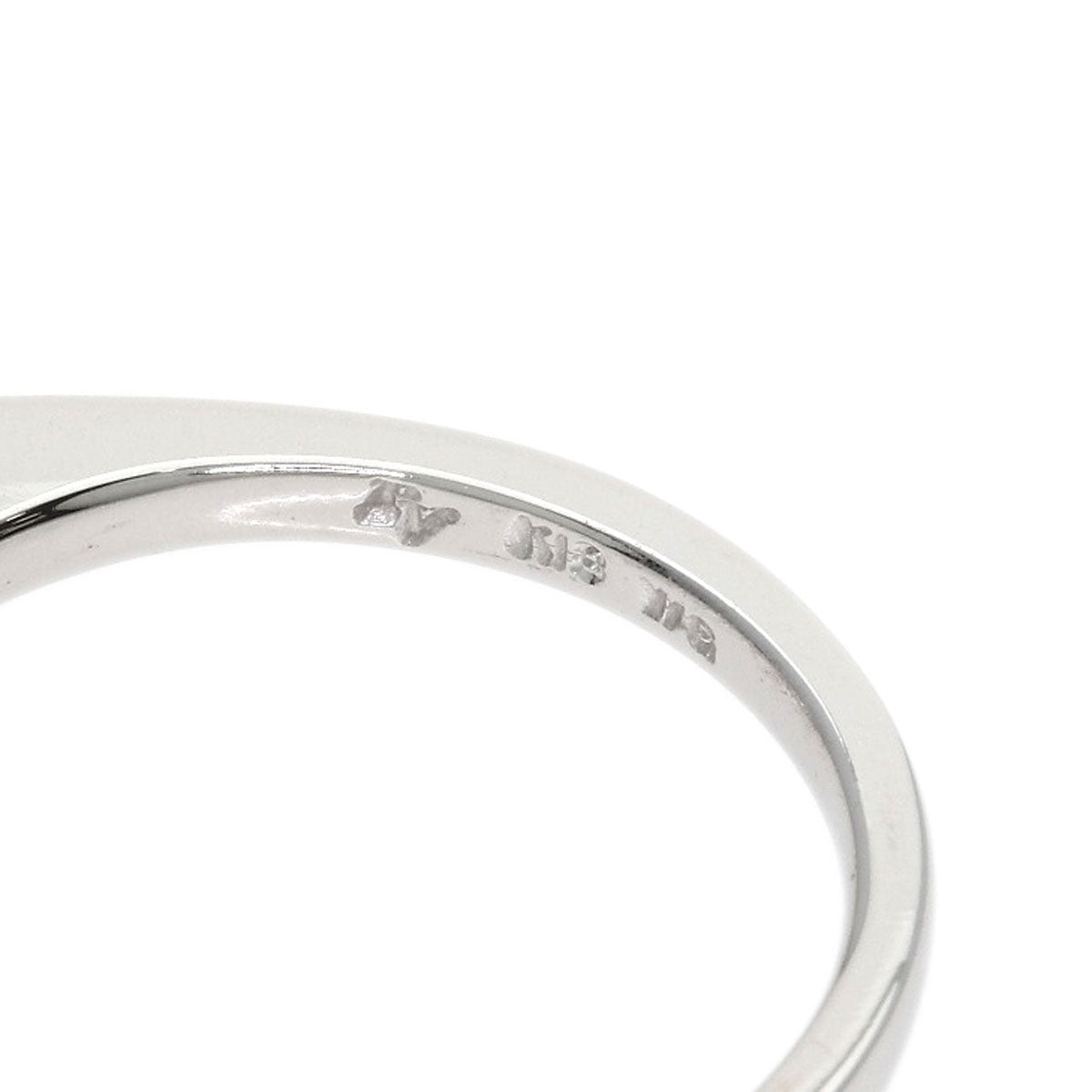 Ponte Vecchio Half Eternity Diamond Ring K18 White Gold Ladies [Used]