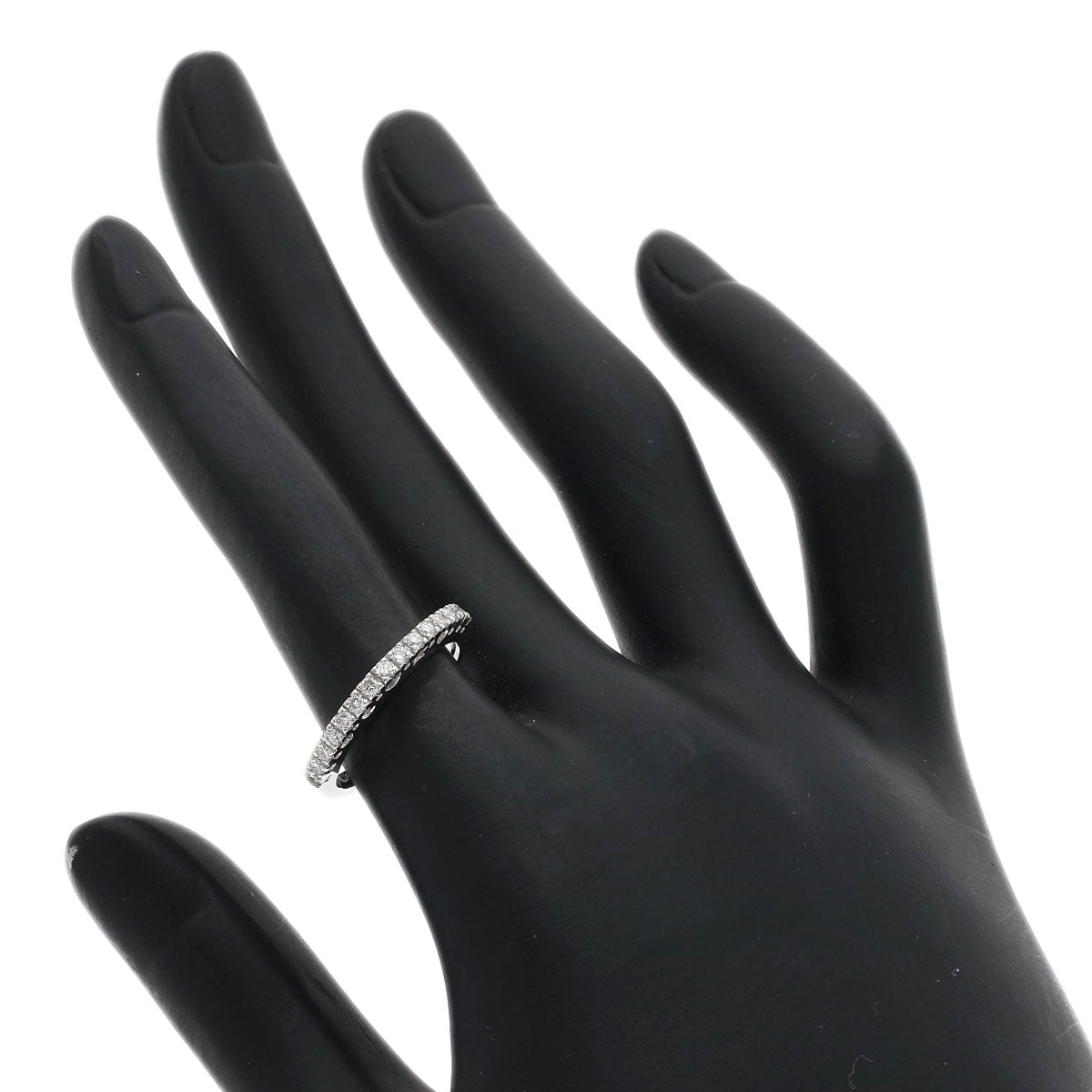 Ponte Vecchio Half Eternity Diamond Ring K18 White Gold Ladies [Used]