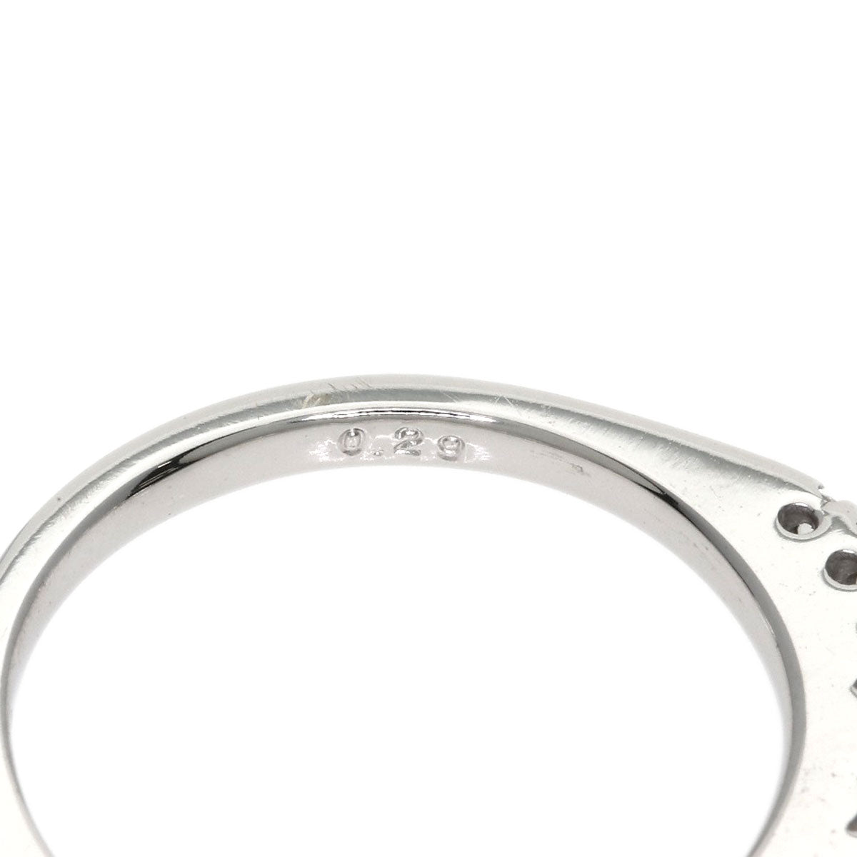 Ponte Vecchio Half Eternity Diamond Ring K18 White Gold Ladies [Used]