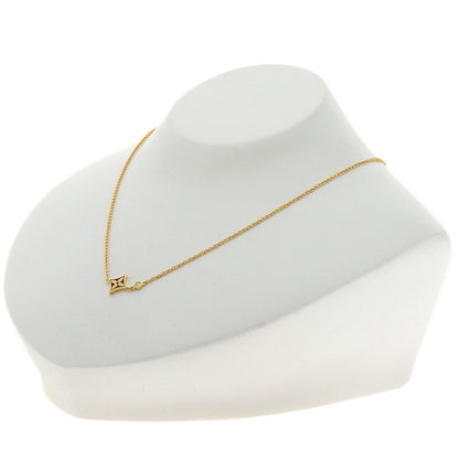 LOUIS VUITTON Pendant Monogram Ldylle 1P Diamond Necklace K18 Yellow Gold Ladies [Used]