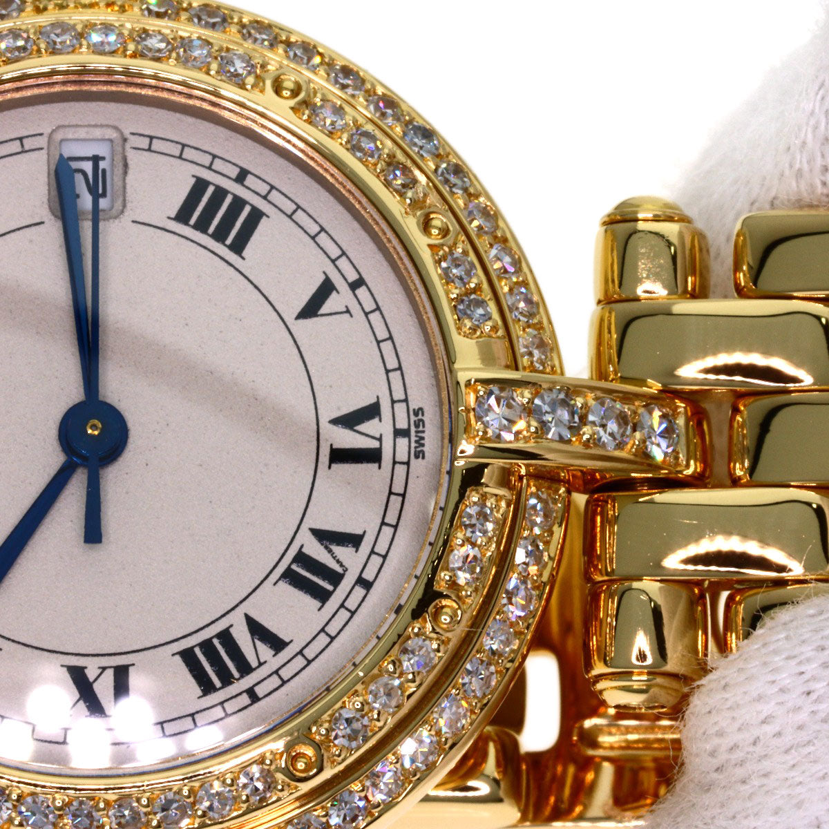 CARTIER PANTHEREVLC MM Bezel Diamond Watches K18 Yellow Gold/18K Yellow Gold Ladies