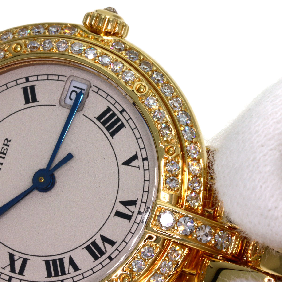 CARTIER PANTHEREVLC MM Bezel Diamond Watches K18 Yellow Gold/18K Yellow Gold Ladies