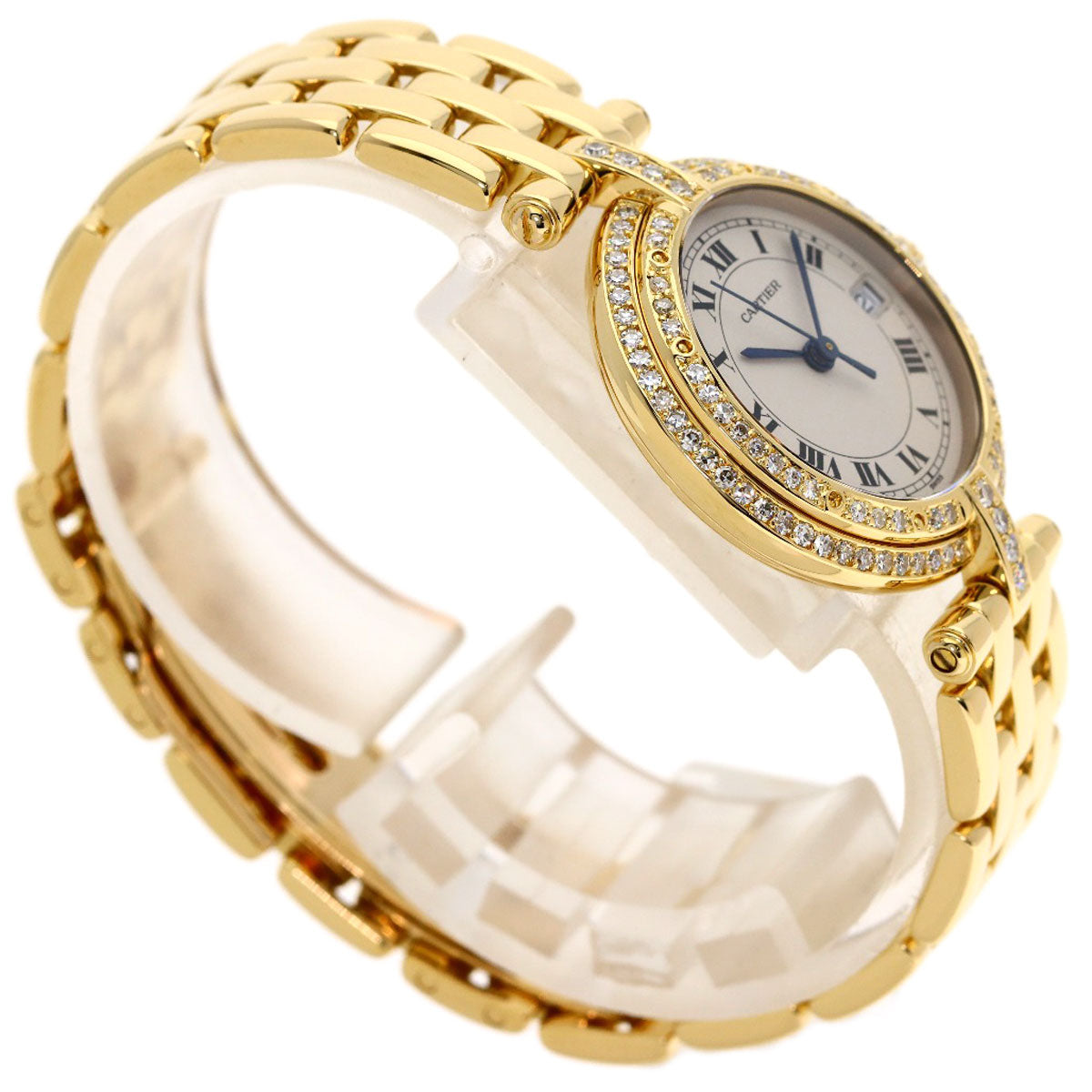 CARTIER PANTHEREVLC MM Bezel Diamond Watches K18 Yellow Gold/18K Yellow Gold Ladies