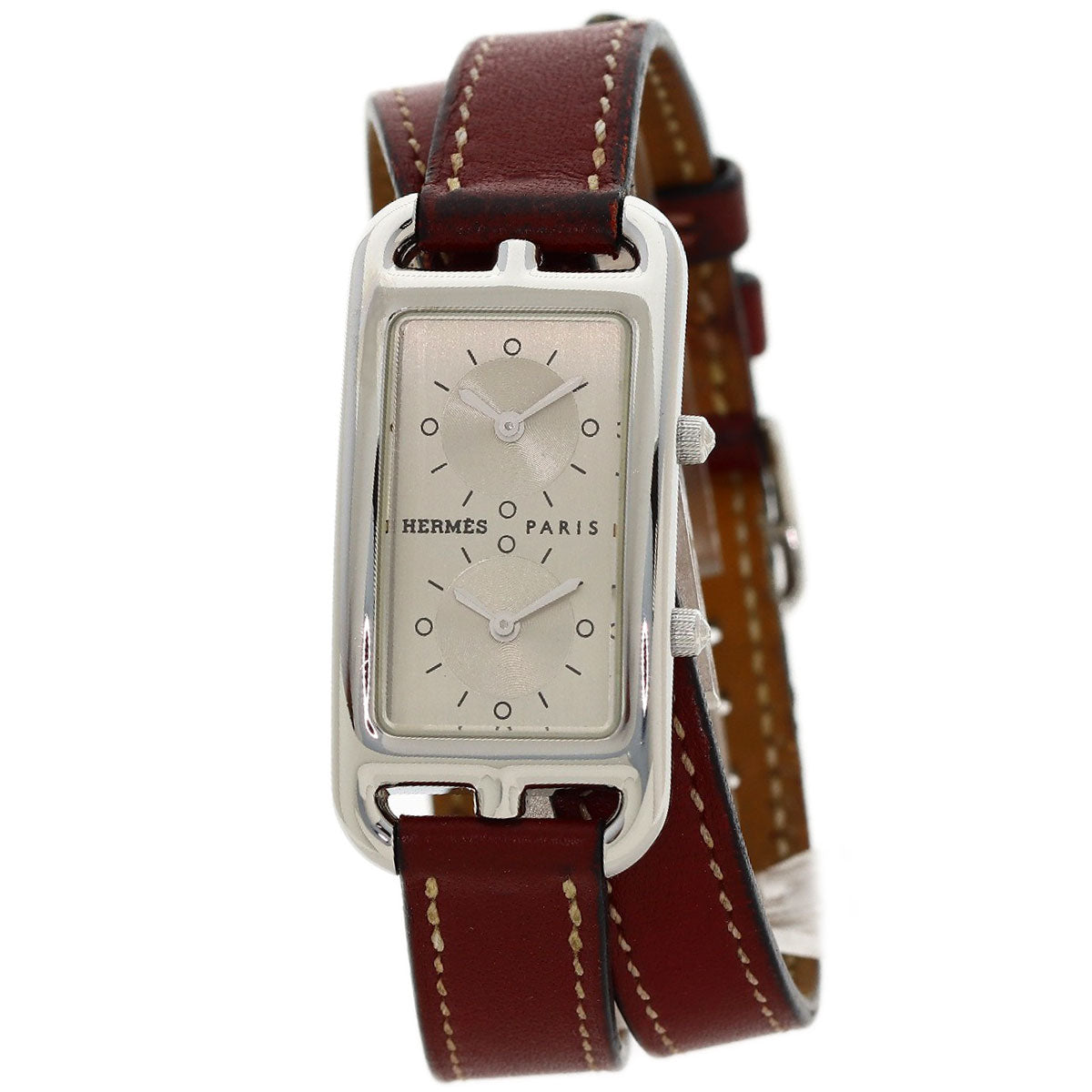HERMES Cape Cod de Zone de Bourtour Watches CC3.210 Stainless Steel/Leather Ladies