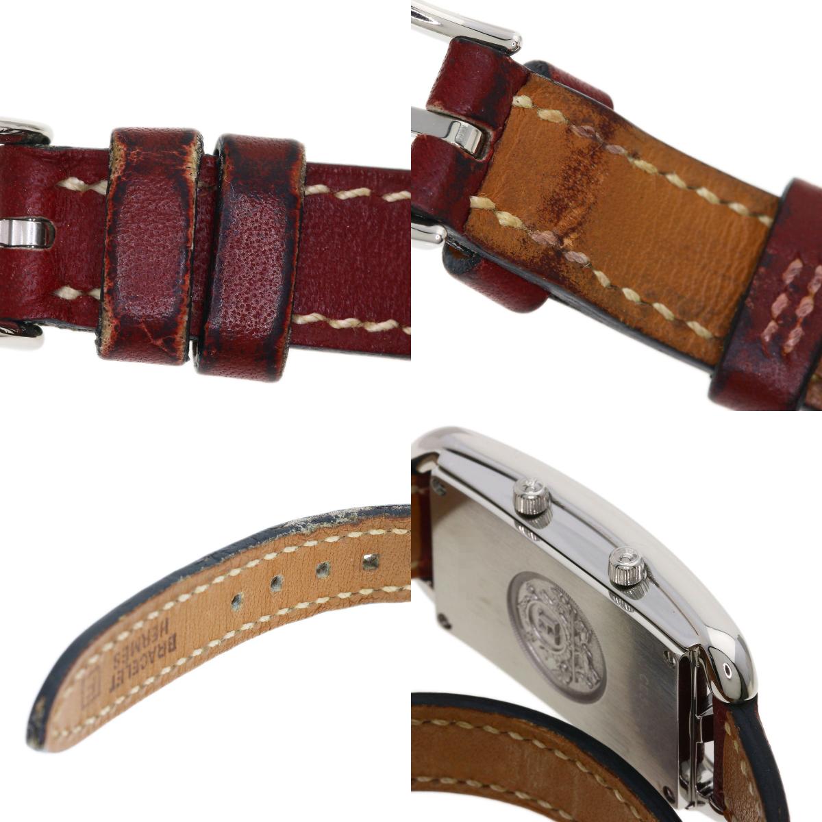 HERMES Cape Cod de Zone de Bourtour Watches CC3.210 Stainless Steel/Leather Ladies