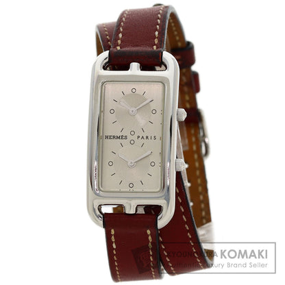 HERMES Cape Cod de Zone de Bourtour Watches CC3.210 Stainless Steel/Leather Ladies