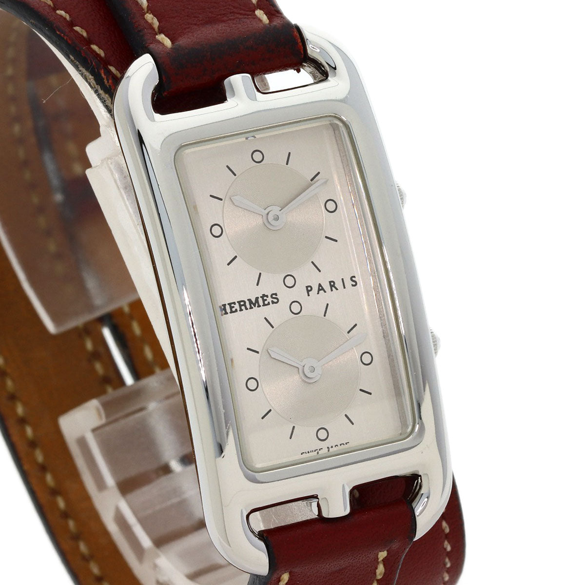 HERMES Cape Cod de Zone de Bourtour Watches CC3.210 Stainless Steel/Leather Ladies
