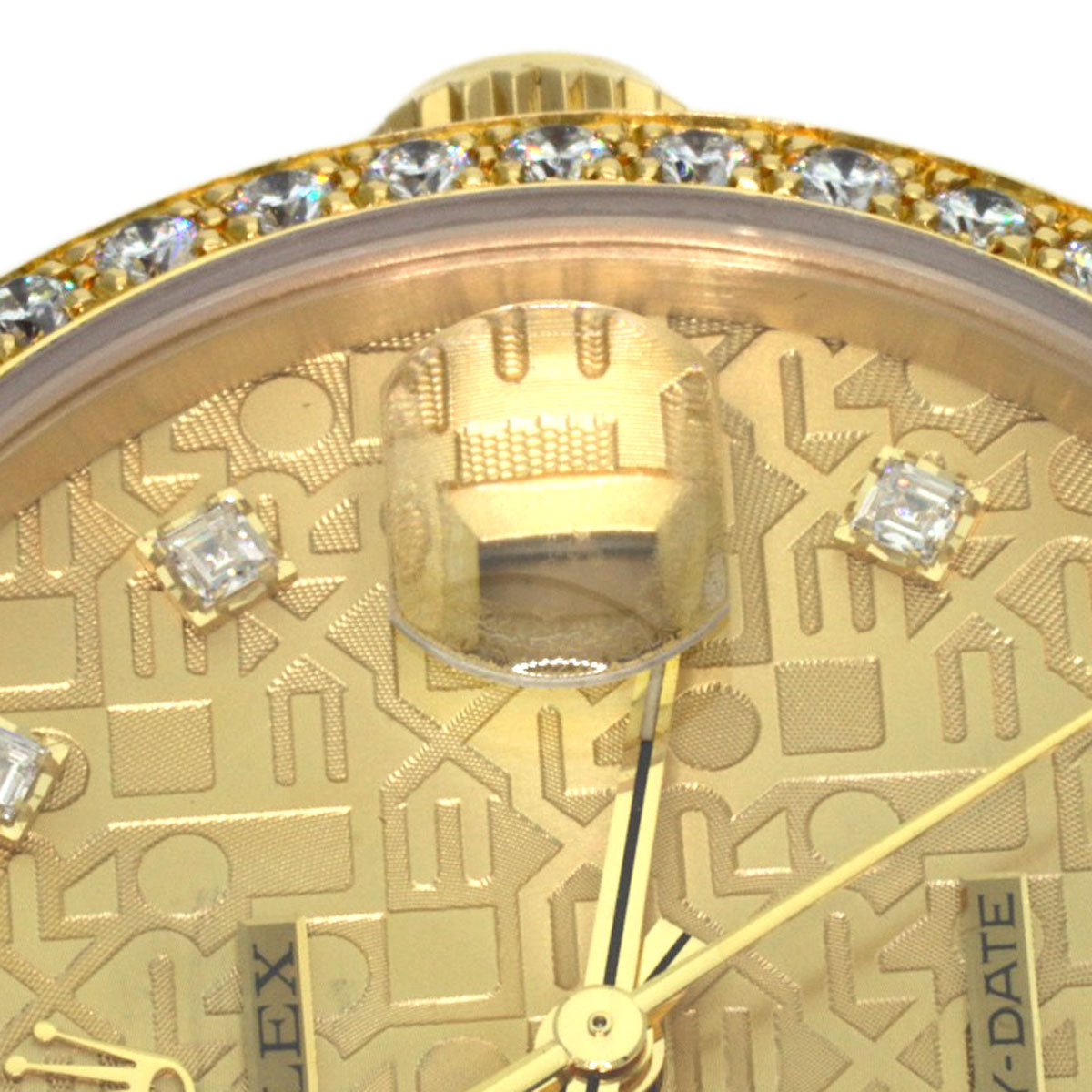 ROLEX Day-Date Bezel-Lug Diamond Watches 18388G K18 Yellow Gold/18K Yellow Gold mens