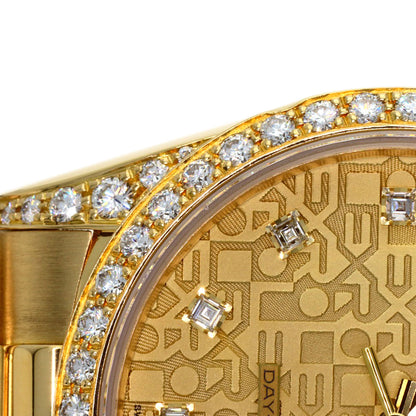 ROLEX Day-Date Bezel-Lug Diamond Watches 18388G K18 Yellow Gold/18K Yellow Gold mens