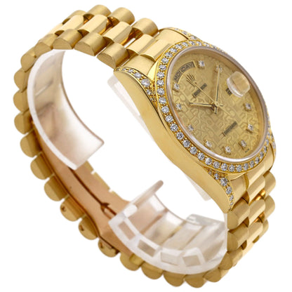 ROLEX Day-Date Bezel-Lug Diamond Watches 18388G K18 Yellow Gold/18K Yellow Gold mens