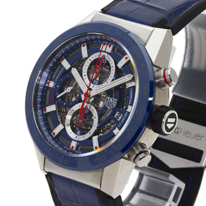 TAG HEUER Carrera Calibre Heuer 01 1.7" Watches CAR201T.FC6406 Stainless Steel/Rubber xLeather mens