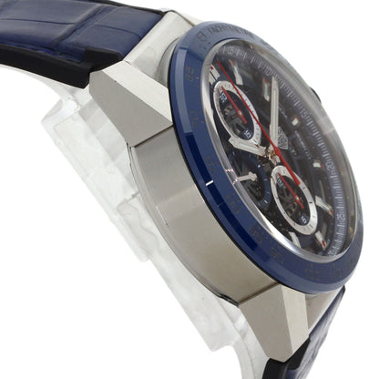 TAG HEUER Carrera Calibre Heuer 01 1.7" Watches CAR201T.FC6406 Stainless Steel/Rubber xLeather mens