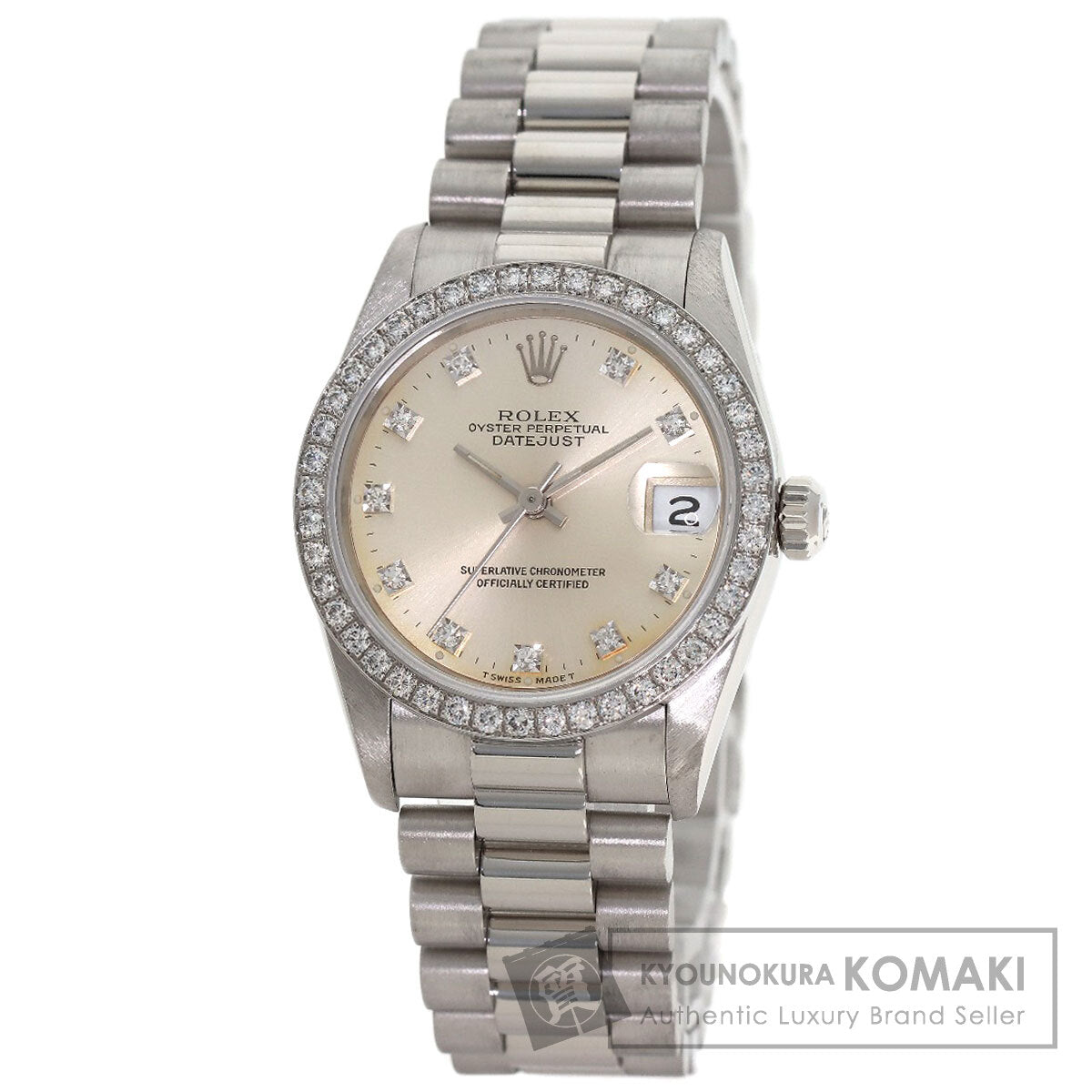 ROLEX Datejust Diamond Watches 68286G Platinum/PT Boys