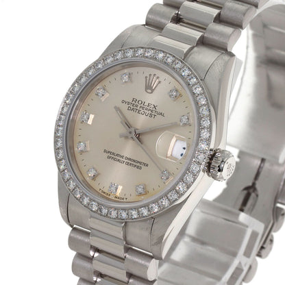 ROLEX Datejust Diamond Watches 68286G Platinum/PT Boys