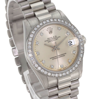 ROLEX Datejust Diamond Watches 68286G Platinum/PT Boys