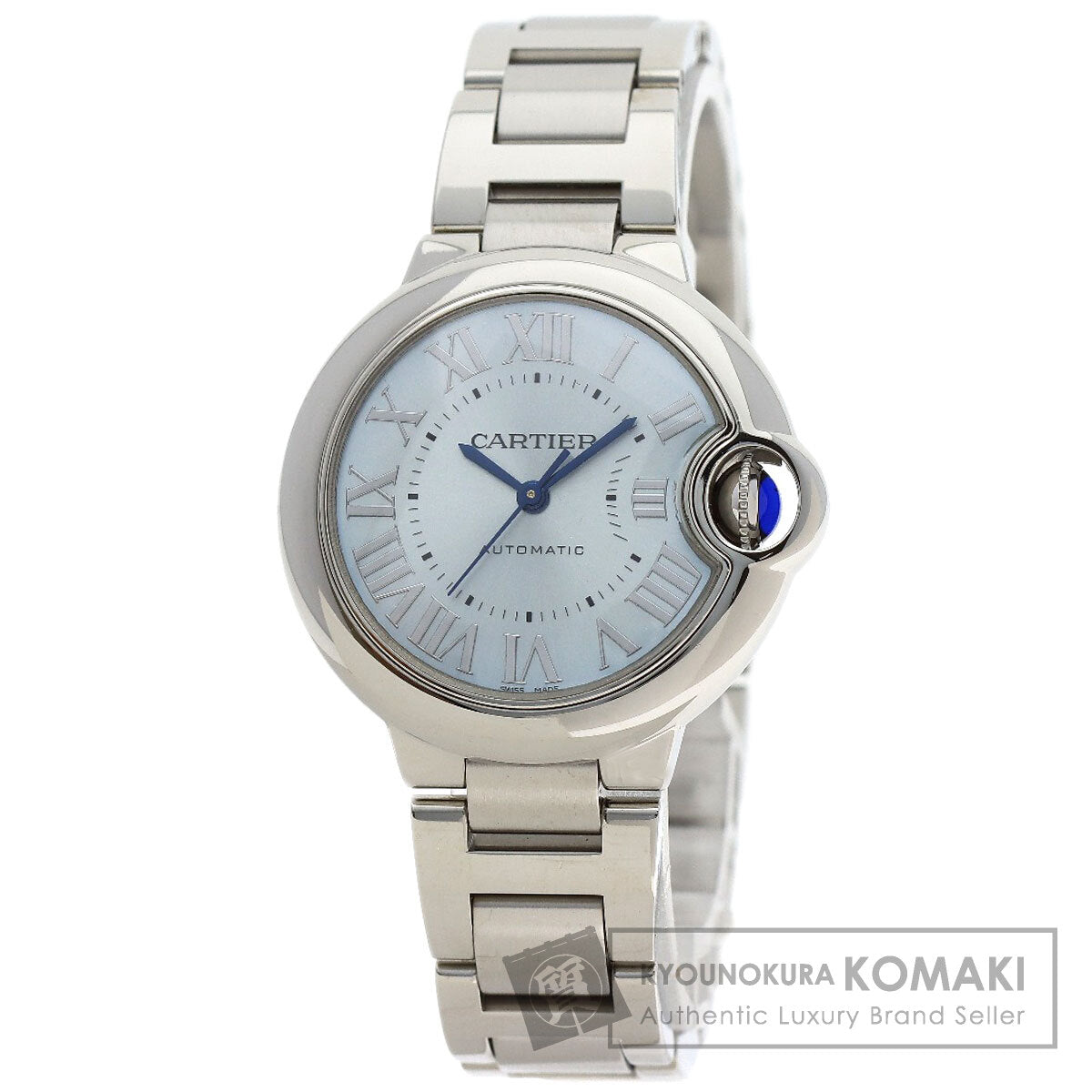 CARTIER Baron Blue 1.3" Watches WSBB0062 Stainless Steel/Stainless Steel Ladies