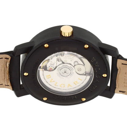 BVLGARI BVLGARI BVLGARI Carbon Gold Watches BB40CL carbon/Leather mens