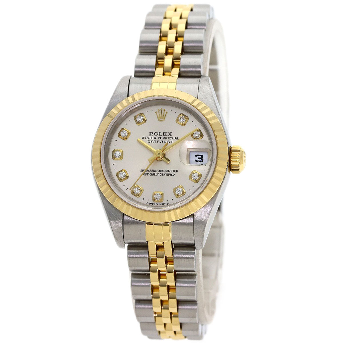 ROLEX DATEJUST 10P Diamond Watches 79173G Stainless Steel/SSxK18YG Ladies