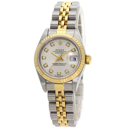 ROLEX DATEJUST 10P Diamond Watches 79173G Stainless Steel/SSxK18YG Ladies