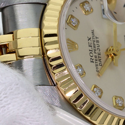 ROLEX DATEJUST 10P Diamond Watches 79173G Stainless Steel/SSxK18YG Ladies