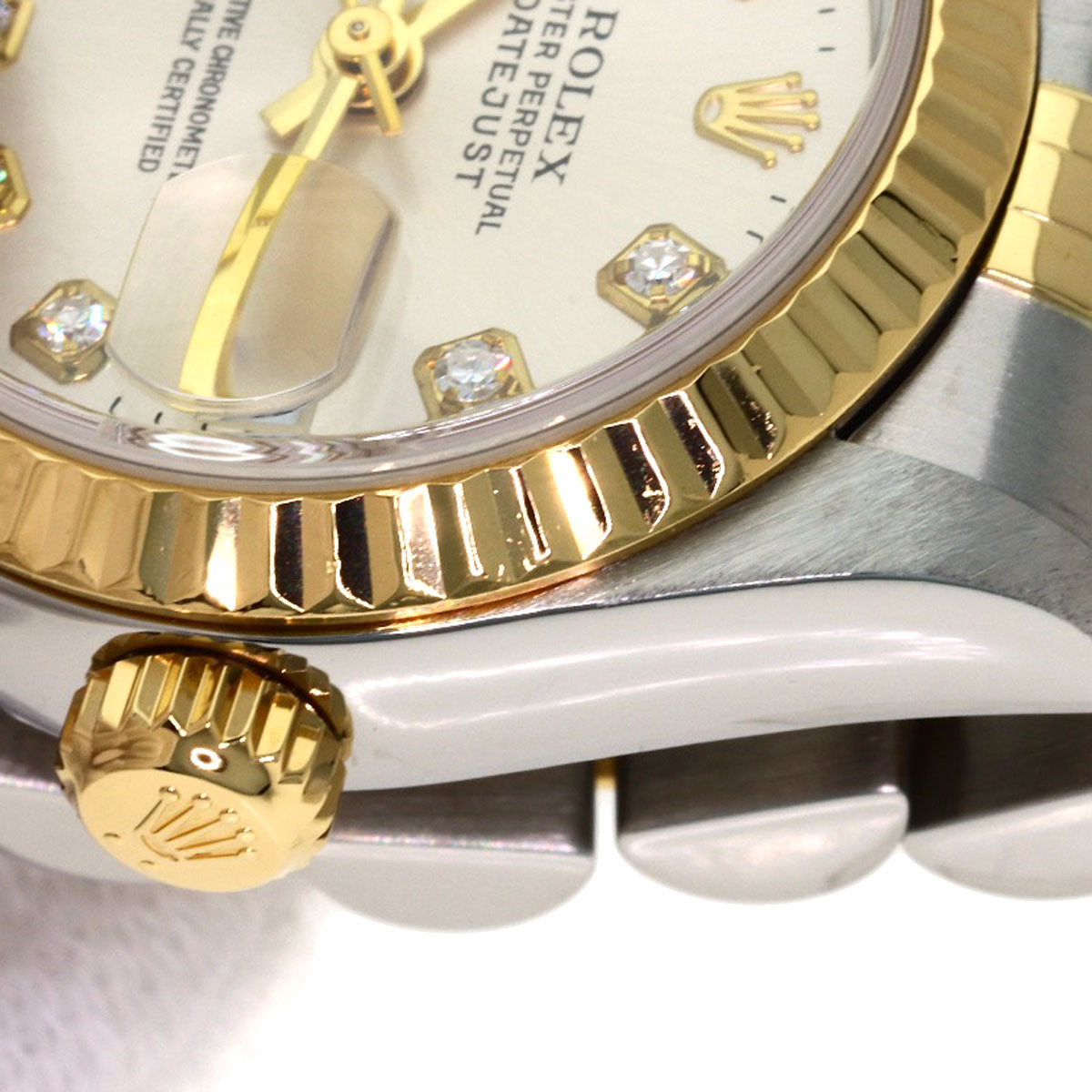 ROLEX DATEJUST 10P Diamond Watches 79173G Stainless Steel/SSxK18YG Ladies