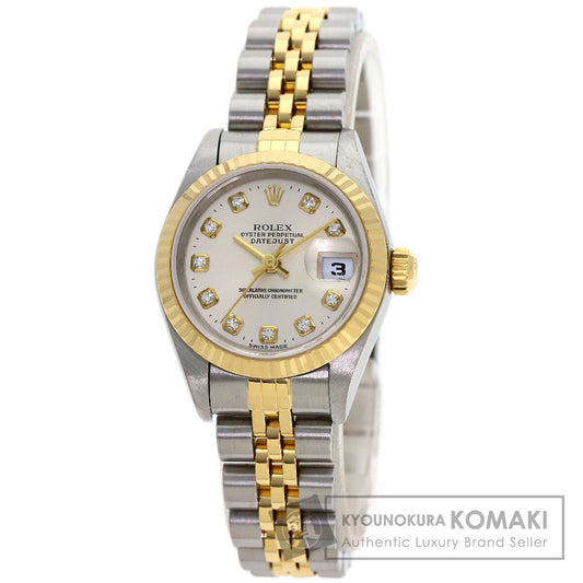 ROLEX DATEJUST 10P Diamond Watches 79173G Stainless Steel/SSxK18YG Ladies