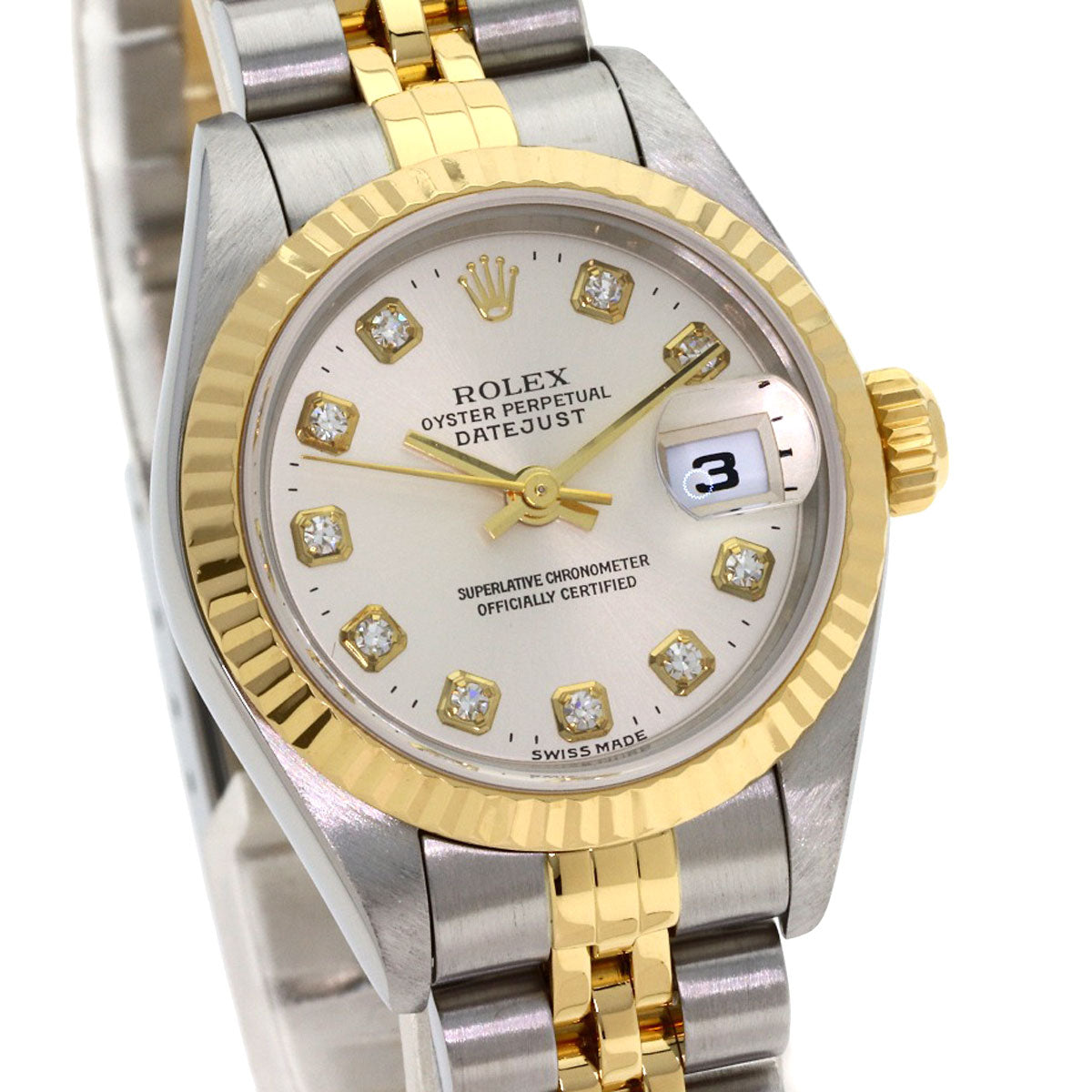 ROLEX DATEJUST 10P Diamond Watches 79173G Stainless Steel/SSxK18YG Ladies