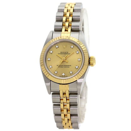 ROLEX Oyster Perpetual 11P Diamond Watches 67193G Stainless Steel/SSxK18YG Ladies