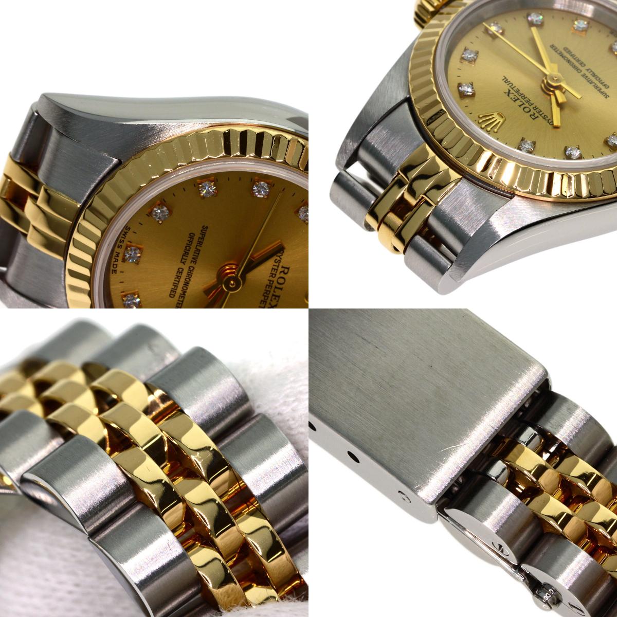 ROLEX Oyster Perpetual 11P Diamond Watches 67193G Stainless Steel/SSxK18YG Ladies