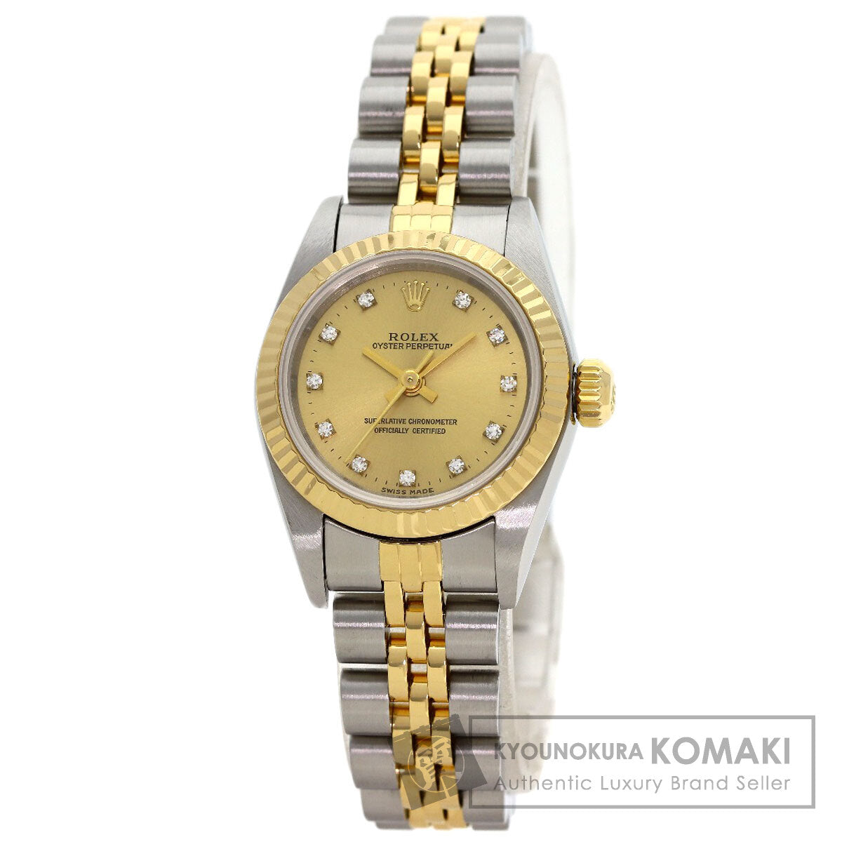 ROLEX Oyster Perpetual 11P Diamond Watches 67193G Stainless Steel/SSxK18YG Ladies