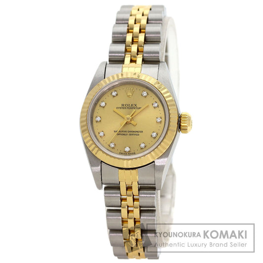 ROLEX Oyster Perpetual 11P Diamond Watches 67193G Stainless Steel/SSxK18YG Ladies
