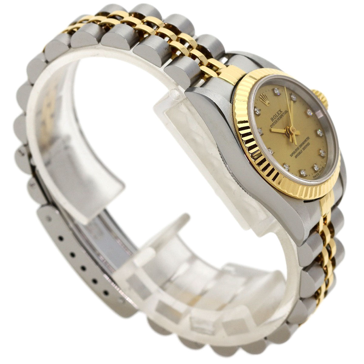 ROLEX Oyster Perpetual 11P Diamond Watches 67193G Stainless Steel/SSxK18YG Ladies