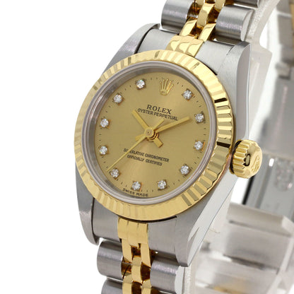 ROLEX Oyster Perpetual 11P Diamond Watches 67193G Stainless Steel/SSxK18YG Ladies