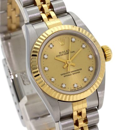 ROLEX Oyster Perpetual 11P Diamond Watches 67193G Stainless Steel/SSxK18YG Ladies