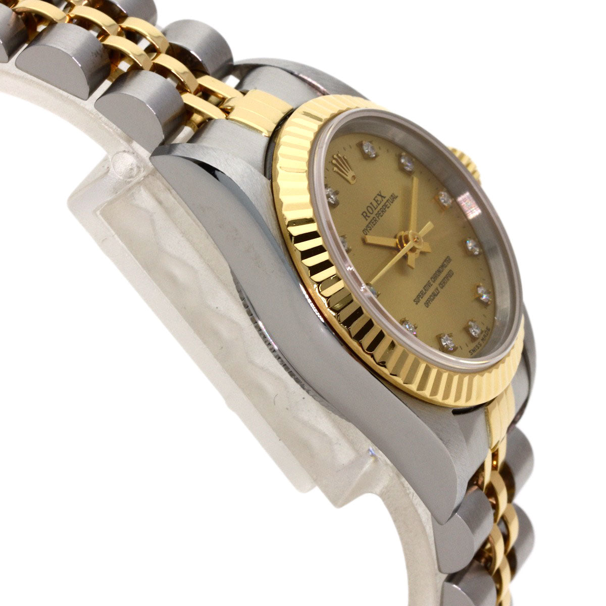 ROLEX Oyster Perpetual 11P Diamond Watches 67193G Stainless Steel/SSxK18YG Ladies