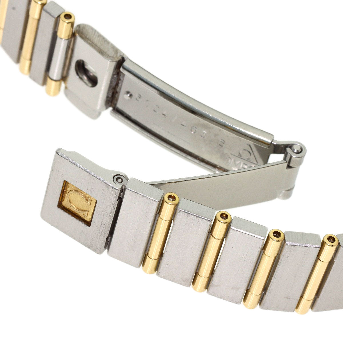 OMEGA Constellation Flat Bezel Diamond Watches Stainless Steel/SSxK18YG Ladies