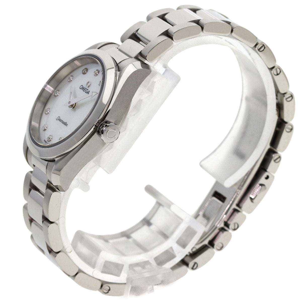 OMEGA Seamaster Aqua Terra 12P Diamond Watches 220.10.28.60.55.001 Stainless Steel/Stainless Steel Ladies
