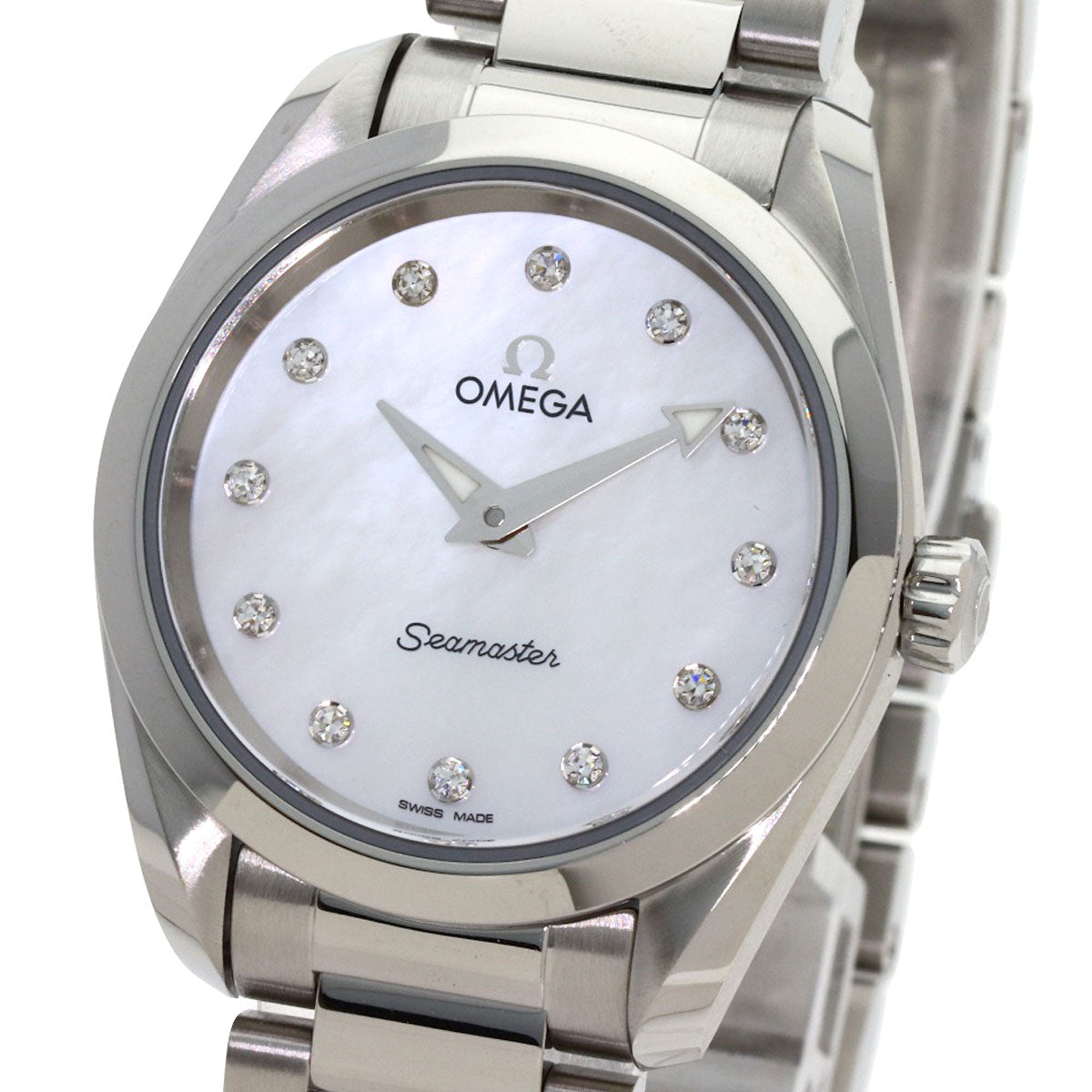 OMEGA Seamaster Aqua Terra 12P Diamond Watches 220.10.28.60.55.001 Stainless Steel/Stainless Steel Ladies