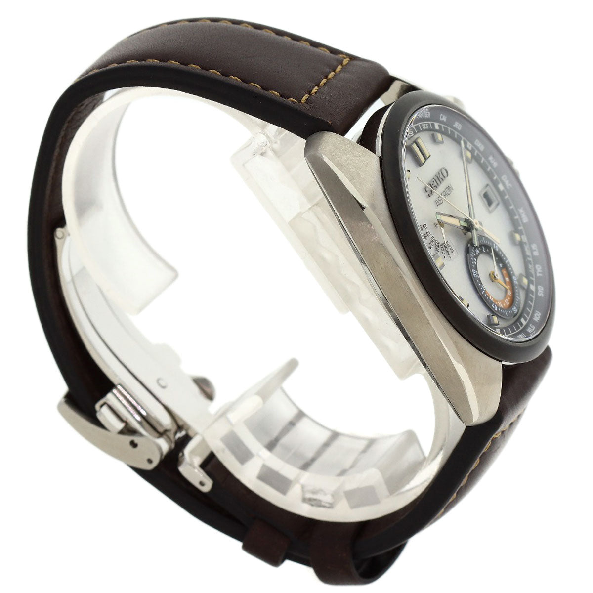 SEIKO Astron World Time Watches SBXY005 Titanium/Leather mens