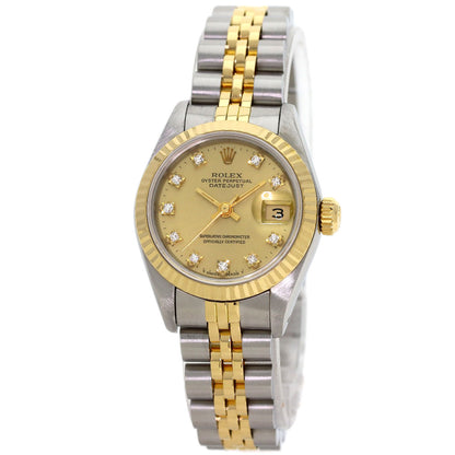 ROLEX DATEJUST 10P Diamond Watches 69173G Stainless Steel/SSxK18YG Ladies