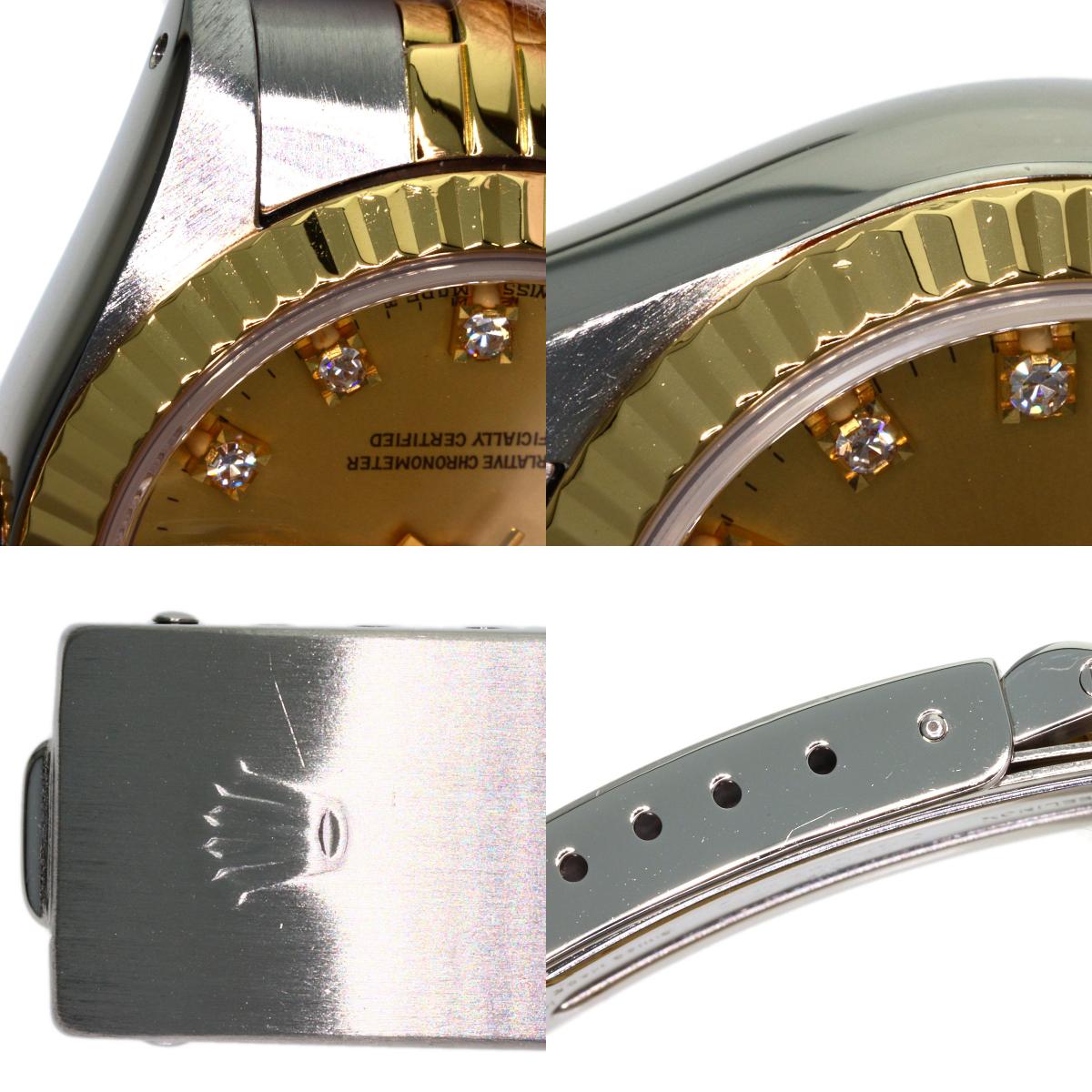 ROLEX DATEJUST 10P Diamond Watches 69173G Stainless Steel/SSxK18YG Ladies