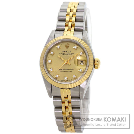 ROLEX DATEJUST 10P Diamond Watches 69173G Stainless Steel/SSxK18YG Ladies
