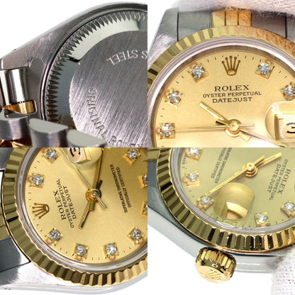 ROLEX DATEJUST 10P Diamond Watches 69173G Stainless Steel/SSxK18YG Ladies