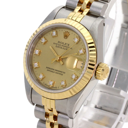 ROLEX DATEJUST 10P Diamond Watches 69173G Stainless Steel/SSxK18YG Ladies