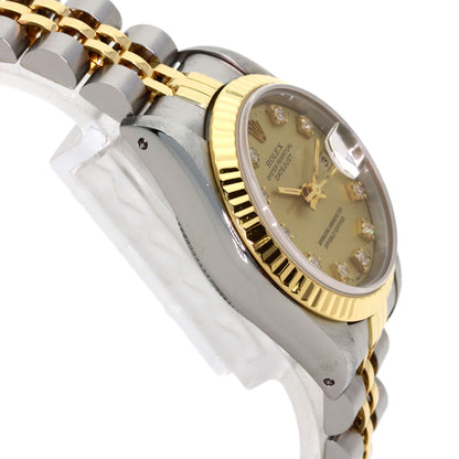 ROLEX DATEJUST 10P Diamond Watches 69173G Stainless Steel/SSxK18YG Ladies