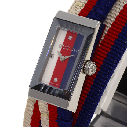 GUCCI G-Frame Rectangular Watches 147.5 Stainless Steel/Leather xCanvas Ladies